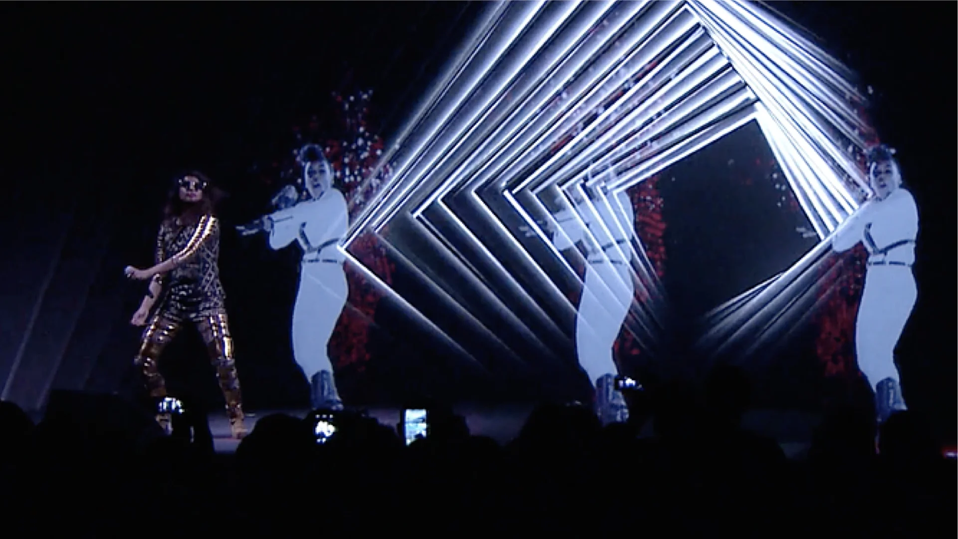 M.I.A. × Janelle Monáe — holographic duet performance for the Audi A3 launch, 2014.